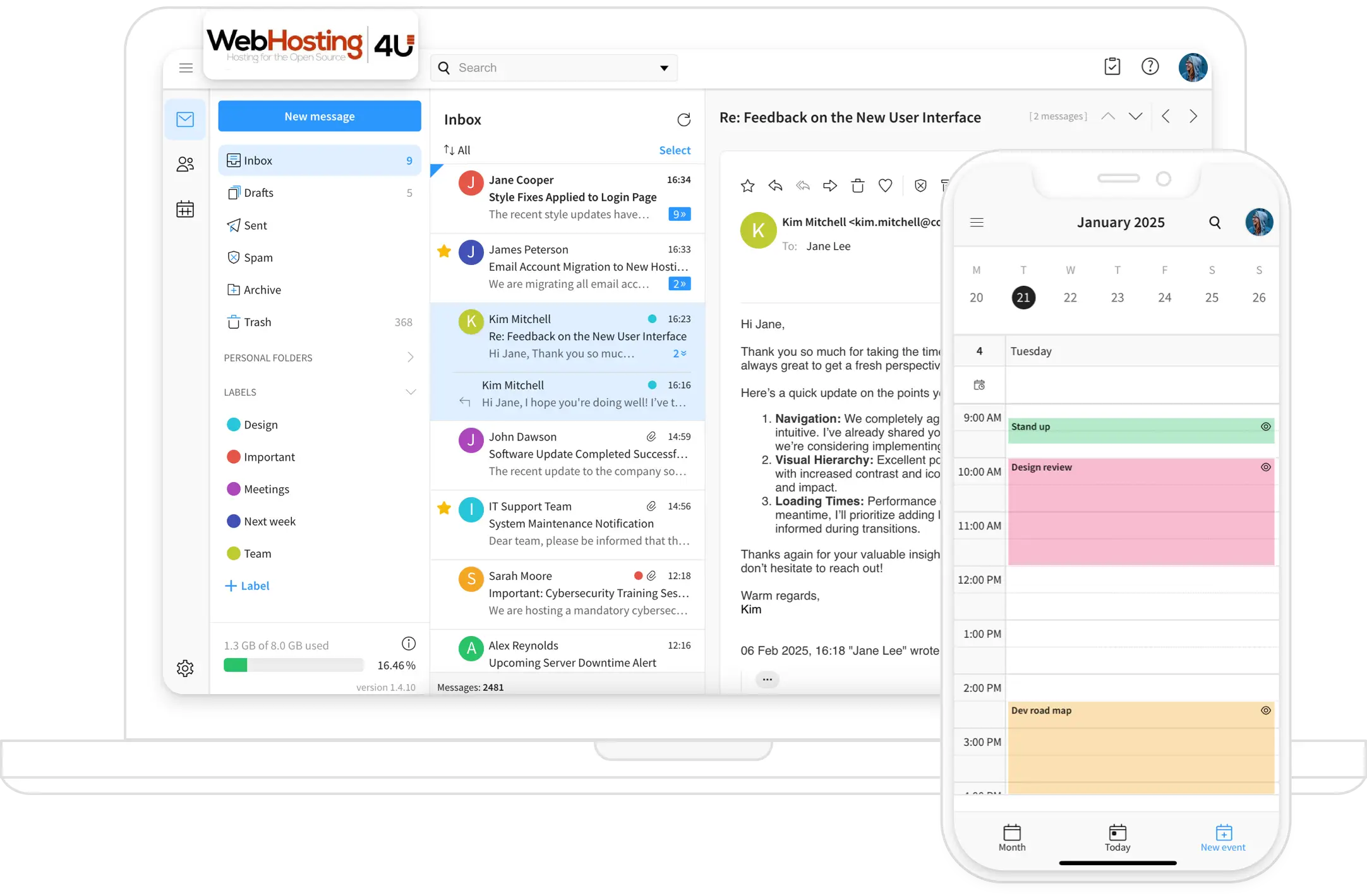 Webmail Interface